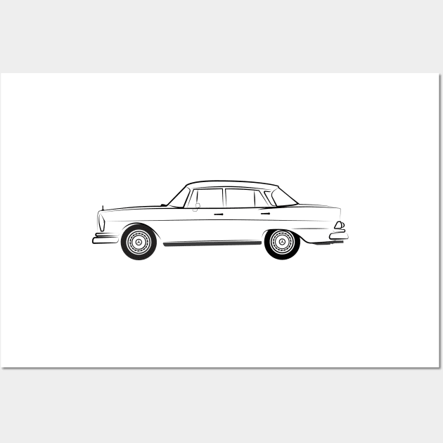 Mercedes 220 Fin Tail Heckflosse Sedan W112 Wall Art by PauHanaDesign